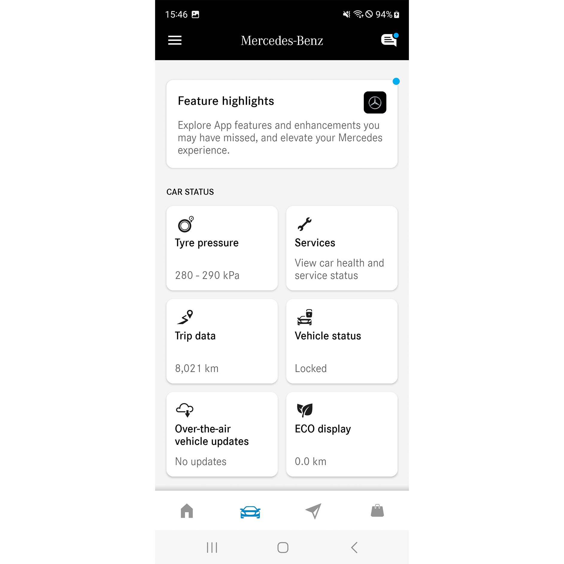 Aplikacja Mercedes-Benz Service | Aplikacje | Mercedes-Benz Aplikacja Mercedes-Benz na ekranie smartfona.