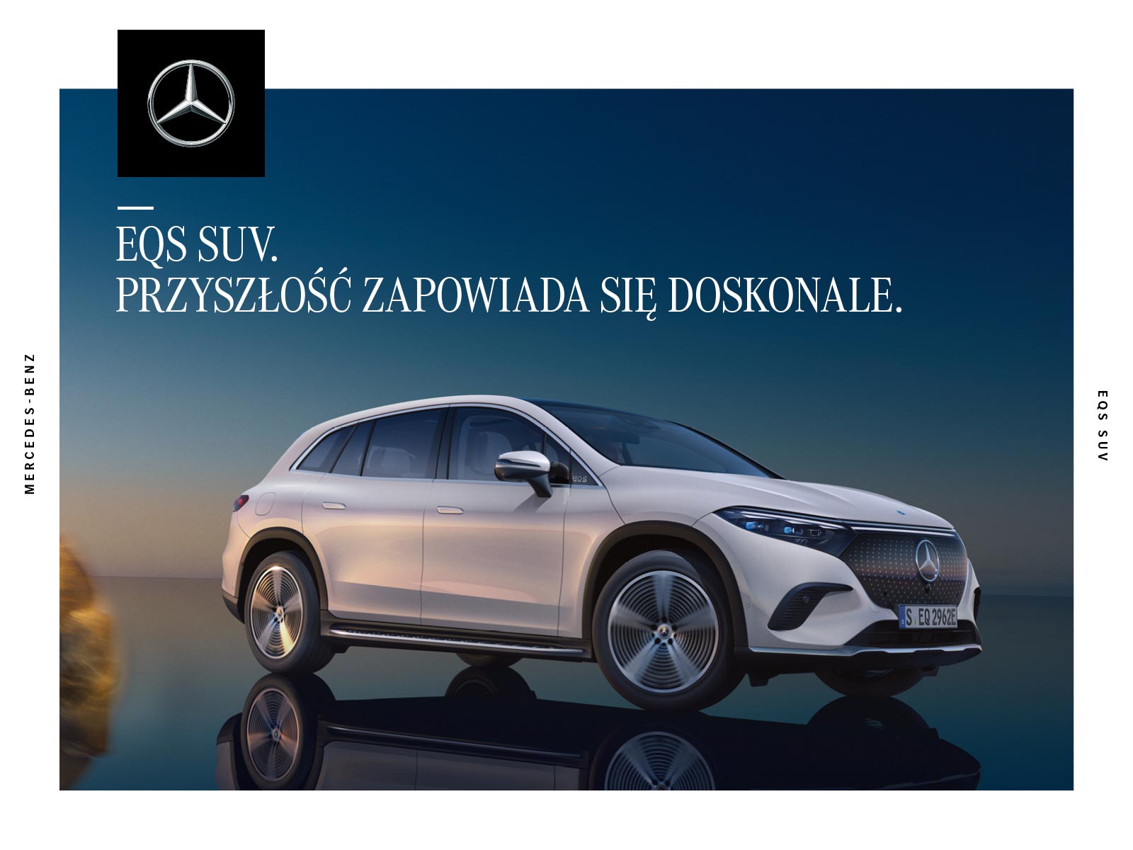 Katalog EQS SUV Mercedes-Benz Okładka katalogu z akcesoriami dla EQS SUV Mercedes-Benz.